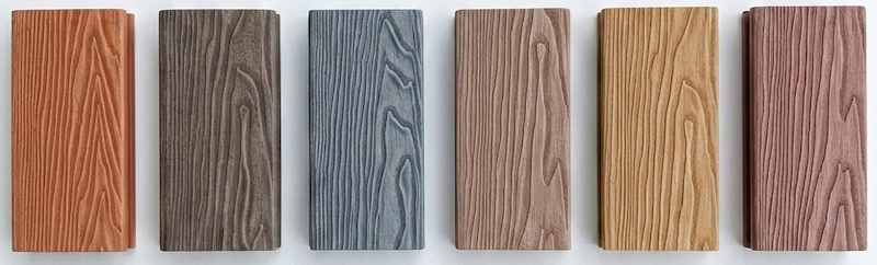 TL wpc 3d embossed colored tile deck