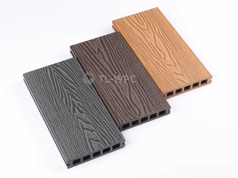 150mm wide water proof wpc decking 3D embossed wpc deck