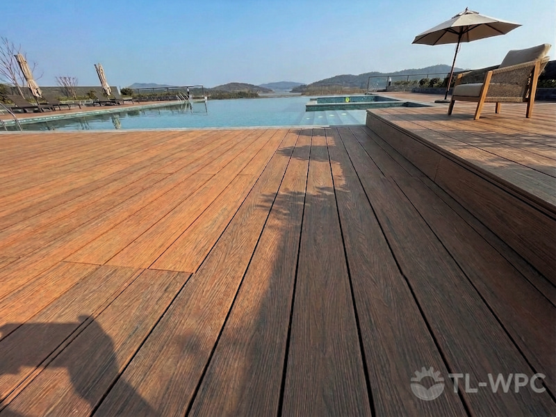 TL WPC capped wood grained decking