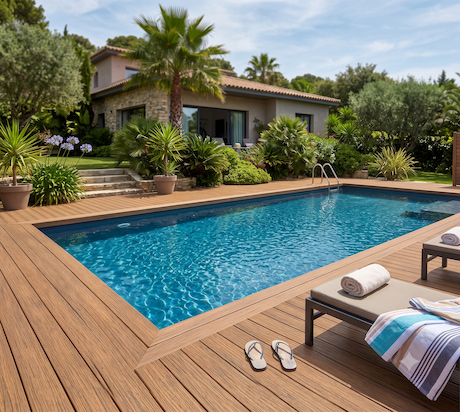Tarima de WPC para piscina